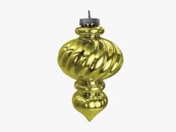 Елочная игрушка Сосулька цвет золото 30 см