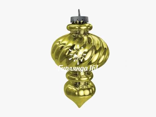 Елочная игрушка Сосулька цвет золото 30 см