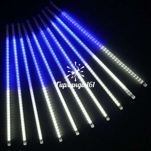 Тающие сосульки 10×0.5м цвет белый-синий