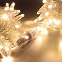 Светодиодная гирлянда Нить 10 м 220В мерцающая IP65 прозрачный провод ПВХ
