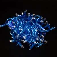 Светодиодная гирлянда Нить 10 м 24В мерцающая IP65 цветной провод ПВХ