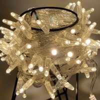 Светодиодная гирлянда Нить 10 м, 24В, постоянного свечения, IP65, прозрачный провод ПВХ