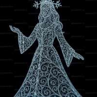 Световая фигура Снегурочка ажурная