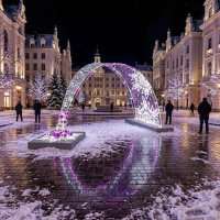 Световая арка Падающая снежинка