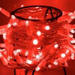 Светодиодная гирлянда Нить 10 м, 24В, постоянного свечения, IP65, белый провод ПВХ