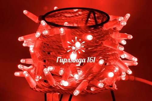 Светодиодная гирлянда Нить 10 м, 24В, постоянного свечения, IP65, белый провод ПВХ