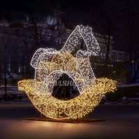 Световая объемная фигура Лошадка-качалка