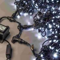Светодиодная гирлянда 3 Нити по 20 м мерцающая, белая, ip 65