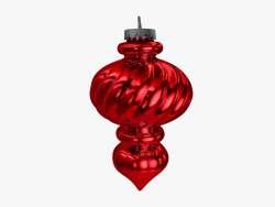 Елочная игрушка Сосулька цвет красный 30 см