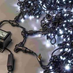 Светодиодная гирлянда 3 Нити по 20 м мерцающая, белая, ip 65