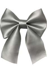 Бант 20 см серебро