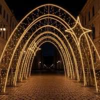 Световая арка-тоннель Верона
