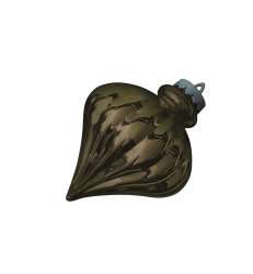 Елочная игрушка Юла цвет титановый 22 см