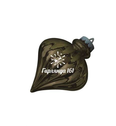 Елочная игрушка Юла цвет титановый 22 см