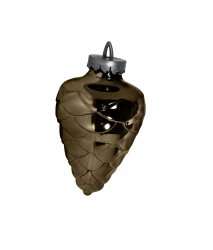 Елочная игрушка Шишка цвет титановый 25 см