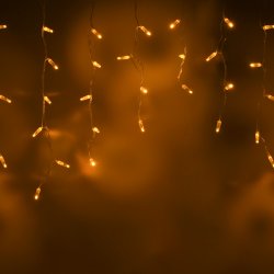 Светодиодная бахрома 3×0. 6 м постоянного свечения IP65, прозрачный провод
