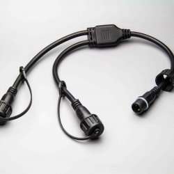 Разветвитель 1-2, 2Pin, белый/черный