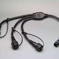 Разветвитель 1-3, 2Pin, белый/черный