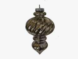 Елочная игрушка Сосулька цвет титановый 30 см