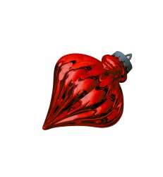 Елочная игрушка Юла цвет красный 22 см