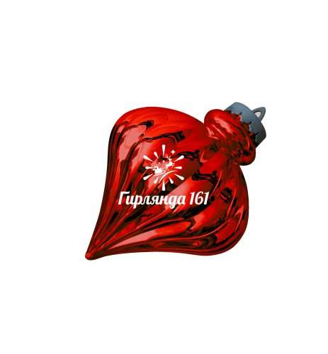 Елочная игрушка Юла цвет красный 22 см