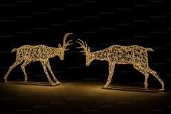Световая фигура Бодающиеся олени Световая фигура Бодающиеся олени