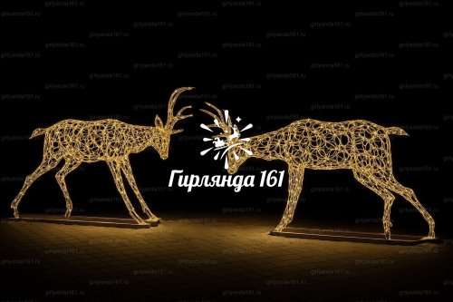 Световая фигура Бодающиеся олени