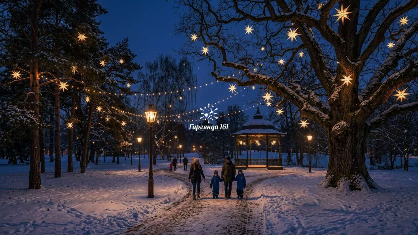 Украшение деревьев звездами
