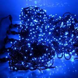 Светодиодная гирлянда 5 Нитей по 20 м, статика, синяя, чёрный провод Светодиодная гирлянда 5 Нитей по 20 м, статика, синяя, чёрный провод