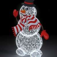 Световая фигура Снеговик с шарфом