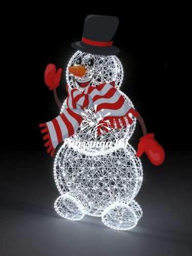 Световая фигура Снеговик с шарфом