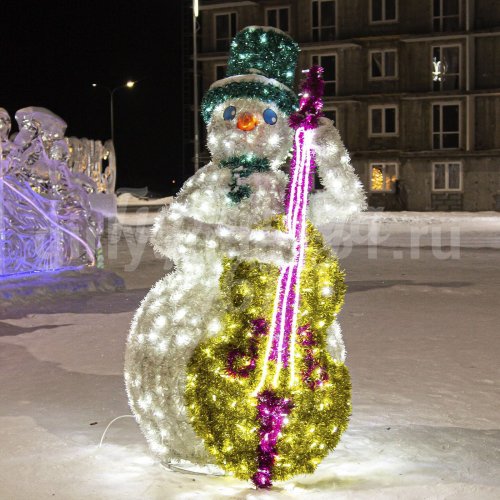Световая фигура Оркестр снеговиков (5 фигур)