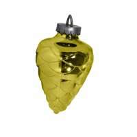 Елочная игрушка Шишка цвет золото 25 см