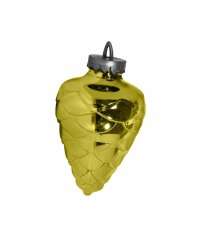 Елочная игрушка Шишка цвет золото 25 см