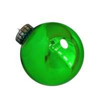 Новогодний шар глянцевый зеленый