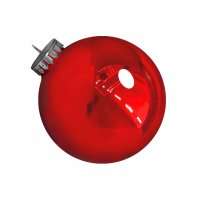 Новогодний шар глянцевый красный