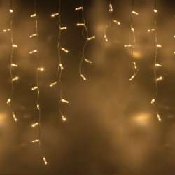 Светодиодная бахрома 3x0,9 м статика IP65, прозрачный провод