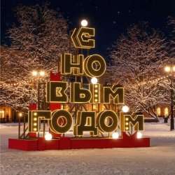 Объёмная световая фигура С Новым годом