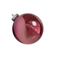 Новогодний шар глянцевый розовый