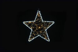 Световая игрушка звезда «Антарес», размер 50*50 см., 24В, цвет свечения Тёплый белый + Белый